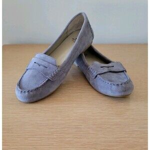 White Mountain Shoes ‘MARKOS’ Wom moc Loafers  Sz 8.5 Blue suede 8.5 (8)
